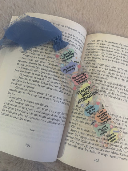 Bookmark - "Teacher Affirmation" (Affirmation de Maître/Maîtresse) - UV DTF