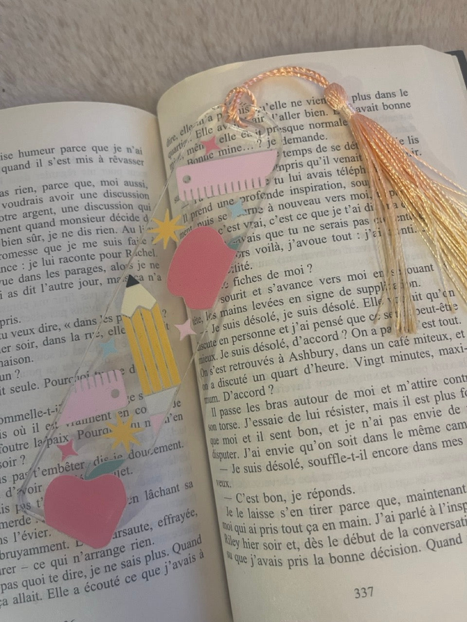 Bookmark - "Fun School Pink" - UV DTF